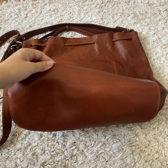 Il Bisonte shoulder bag made in Italy brown genuine leather used from Japan - Picture 14 of 16